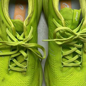 Asics Gel Nimbus 25 men's running shoes size 10.5 in lime zest